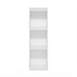 Maklaine 3-Tier Storage Shelf Bookcase in 10-Inch Width in White