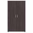 Maklaine Engineered Wood Tall Linen Cabinet with Doors in Storm Gray