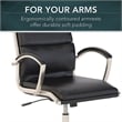 Maklaine Transitional High Back Leather Executive Office Chair in Black