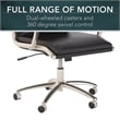 Maklaine Transitional High Back Leather Executive Office Chair in Black