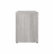 Maklaine Engineered Wood Low Storage Cabinet with Doors in Platinum Gray