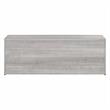 Maklaine Engineered Wood Low Storage Cabinet with Doors in Platinum Gray