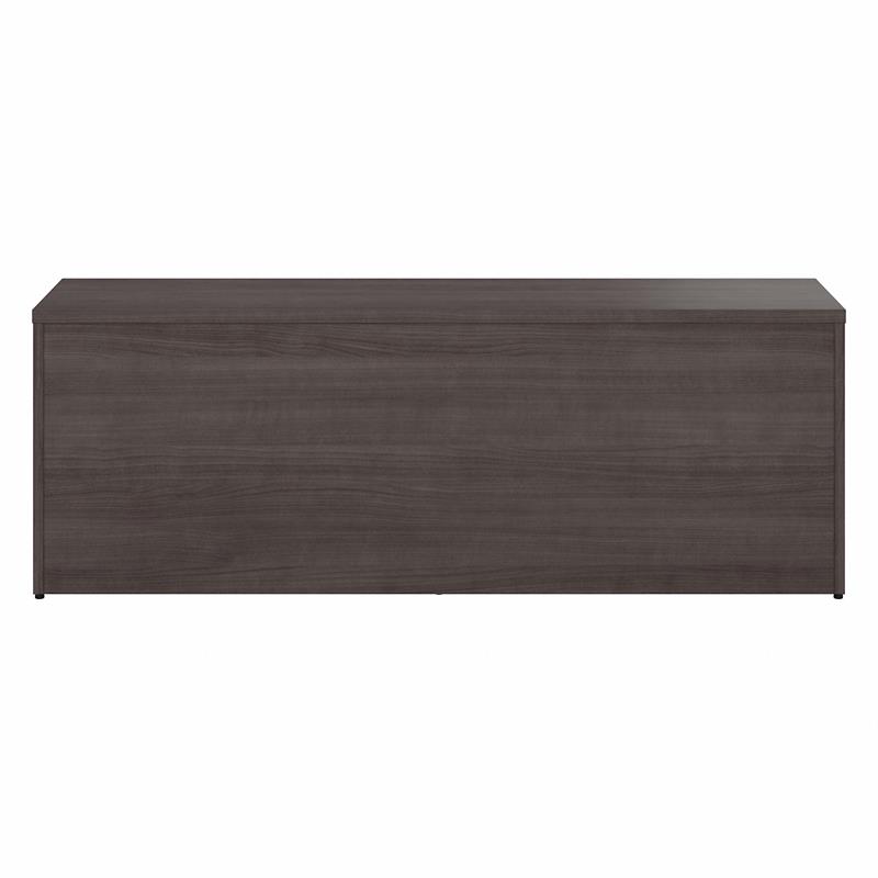 Maklaine Engineered Wood Low Storage Cabinet with Doors in Storm Gray