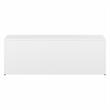 Maklaine Engineered Wood Low Storage Cabinet with Doors in White