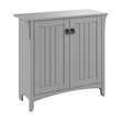 Maklaine Small Storage Cabinet with Doors and Shelves in Cape Cod Gray