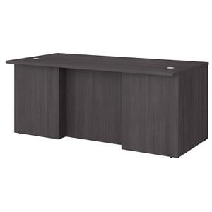 Maklaine Engineered Wood 72W x 36D Executive Desk in Storm Gray