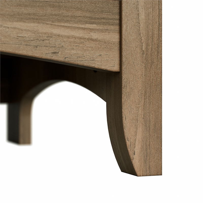 Maklaine Engineered Wood Tall 5 Shelf Bookcase Set of 2 in Reclaimed Pine