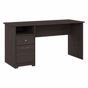Maklaine Engineered Wood 60W Computer Desk with Drawers in Heather Gray