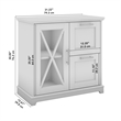 Maklaine Engineered Wood Lateral File Cabinet with Shelves in Linen White Oak