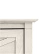Maklaine Engineered Wood Tall Storage Cabinet with Doors in Linen White Oak