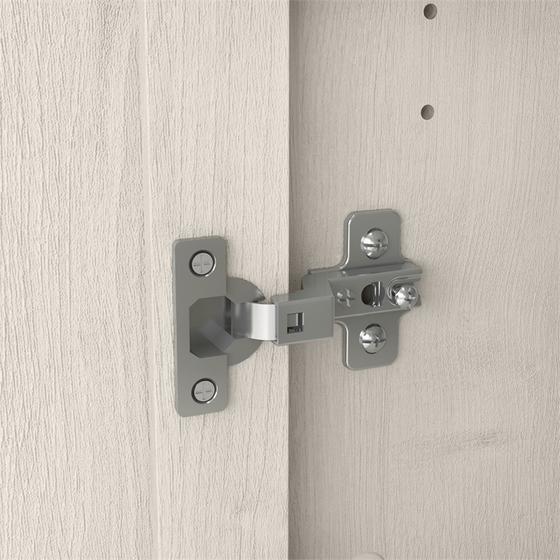 Maklaine Engineered Wood Tall Bathroom Cabinet with Doors in Linen White Oak