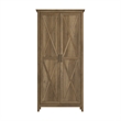 Maklaine Engineered Wood Tall Storage Cabinet with Doors in Reclaimed Pine