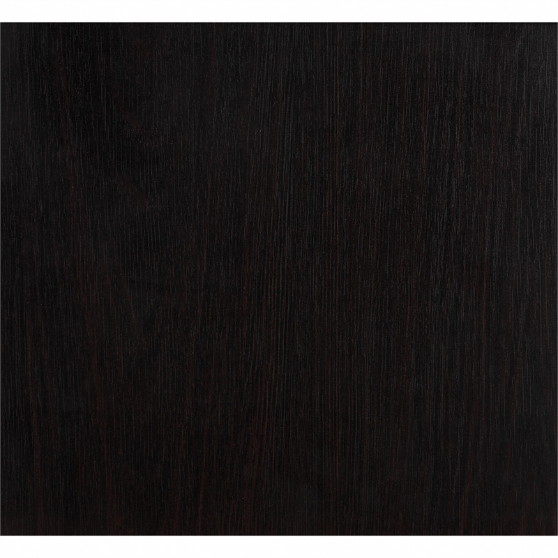 Maklaine Engineered Wood 60W L Shaped Computer Desk with Storage in Espresso Oak