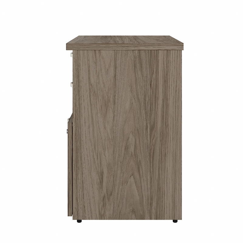 Maklaine Engineered Wood Office Storage Cabinet with Drawers in Modern Hickory