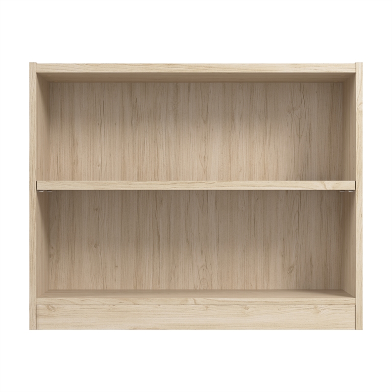 Maklaine Engineered Wood Universal Small 2 Shelf Bookcase in Natural Elm