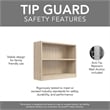 Maklaine Engineered Wood Universal Small 2 Shelf Bookcase in Natural Elm