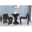 Maklaine Coastal Rope Counter Stool in Black Finish Set of 2