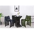 Maklaine Coastal Rope Counter Stool in Black Finish Set of 2