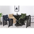 Maklaine Coastal Rope Counter Stool in Black Finish Set of 2