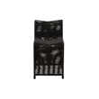 Maklaine Coastal Rope Counter Stool in Black Finish Set of 2