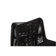 Maklaine Coastal Rope Counter Stool in Black Finish Set of 2