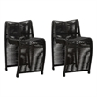 Maklaine Coastal Rope Counter Stool in Black Finish Set of 2