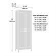 Maklaine Engineered Wood 2-Door Storage Cabinet in Raven Oak