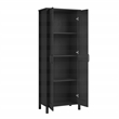 Maklaine Engineered Wood 2-Door Storage Cabinet in Raven Oak