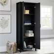 Maklaine Engineered Wood 2-Door Storage Cabinet in Raven Oak