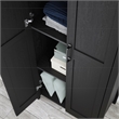 Maklaine Engineered Wood 2-Door Storage Cabinet in Raven Oak