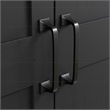 Maklaine Engineered Wood 2-Door Storage Cabinet in Raven Oak