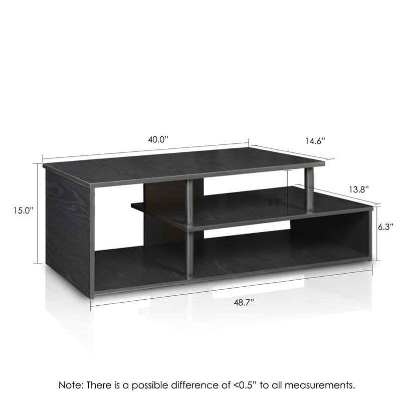 Maklaine Engineered Wood Low Rise TV Stand for TV up to 46