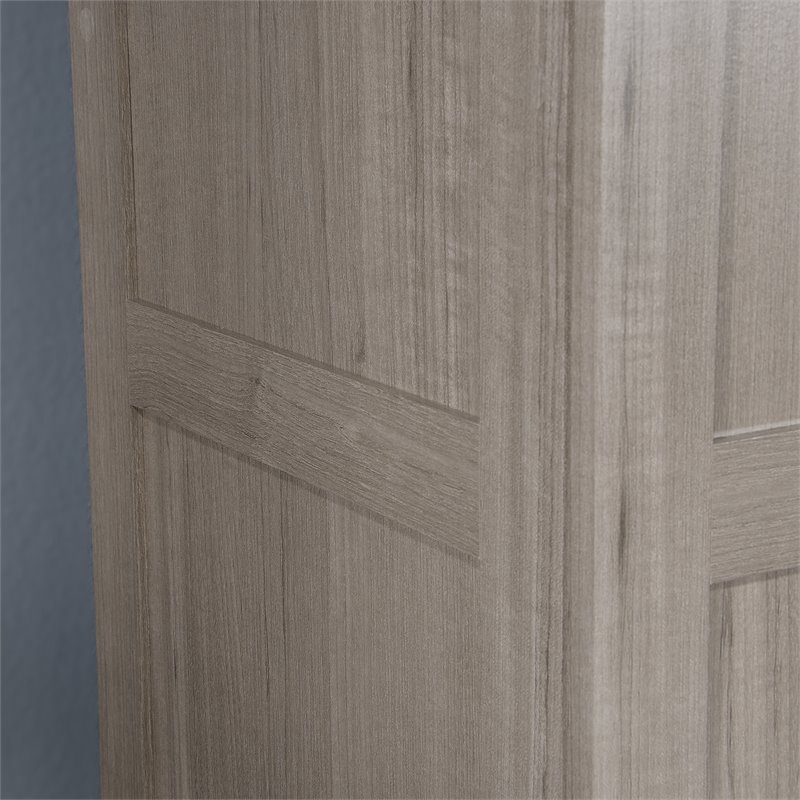 Maklaine Engineered Wood Storage Cabinet in Silver Sycamore/Gray