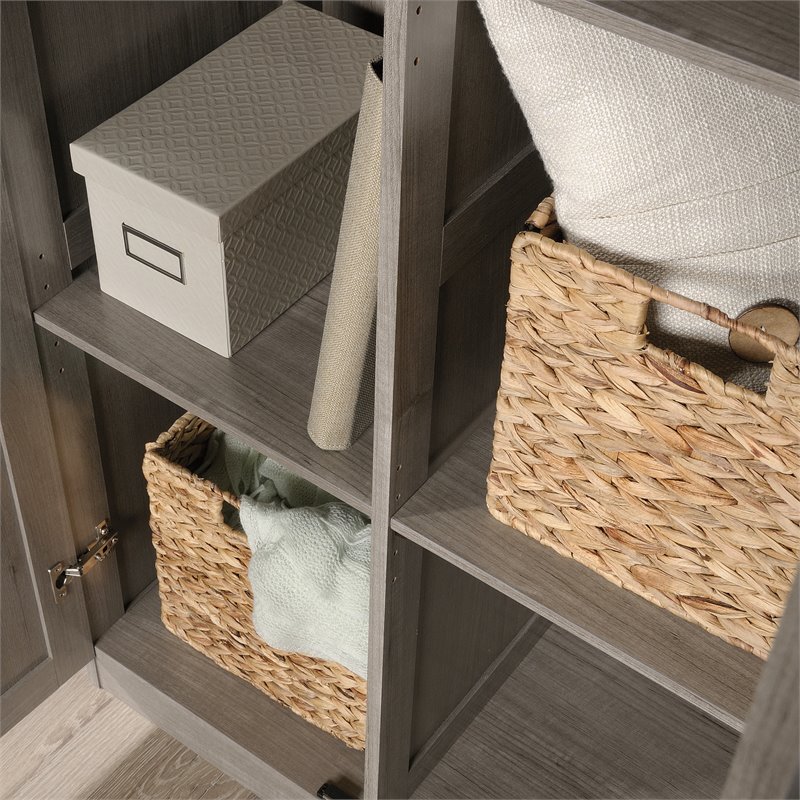 Maklaine Engineered Wood Storage Cabinet in Silver Sycamore/Gray