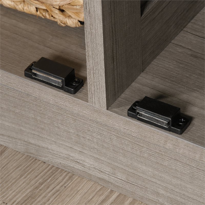 Maklaine Engineered Wood Storage Cabinet in Silver Sycamore/Gray