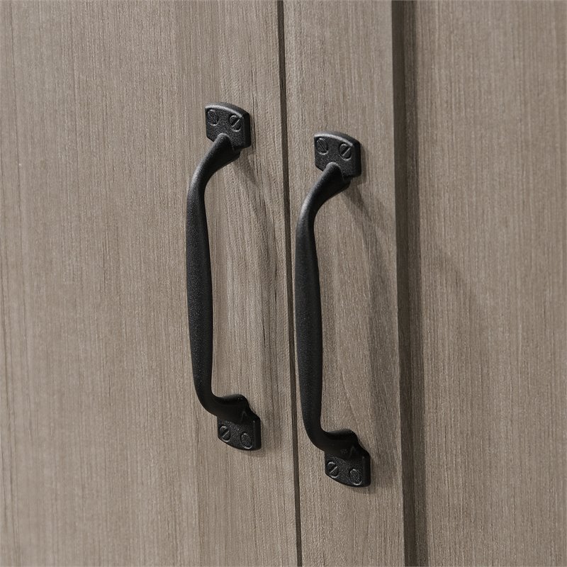 Maklaine Engineered Wood Storage Cabinet in Silver Sycamore/Gray