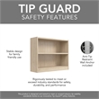 Maklaine Engineered Wood Universal Small 2 Shelf Bookcase Set in Natural Elm
