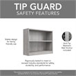 Maklaine Engineered Wood Universal Small 2 Shelf Bookcase Set in Platinum Gray