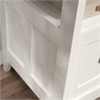 Maklaine Engineered Wood L-Shaped Computer Desk in Glacier White