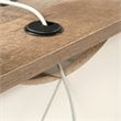 Maklaine Engineered Wood L-Shaped Computer Desk in Glacier White