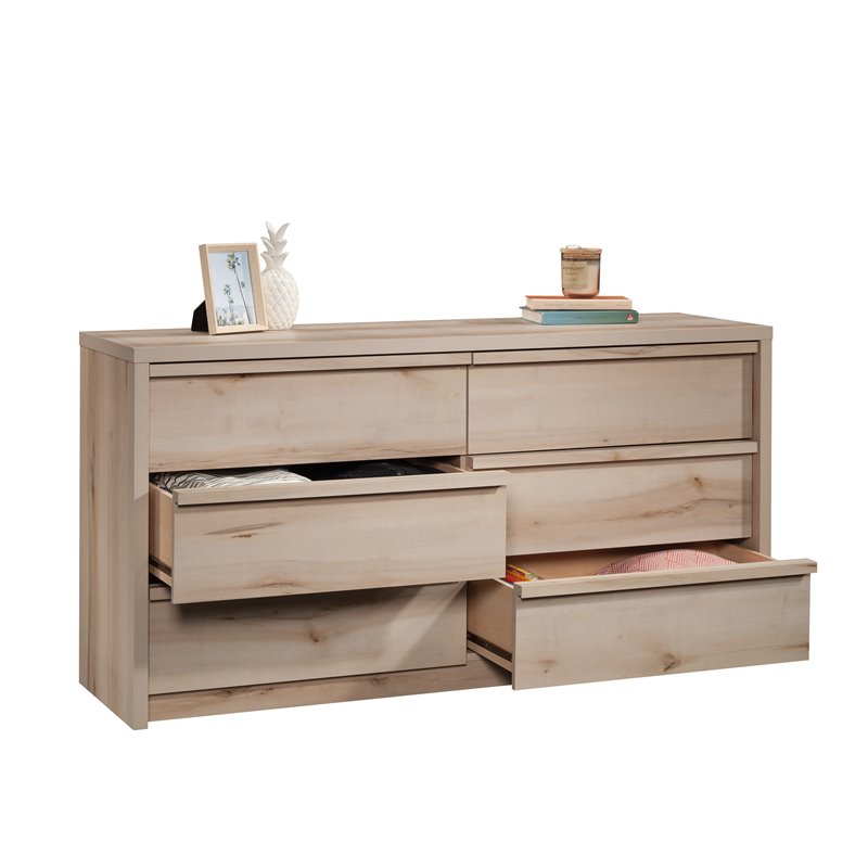 Maklaine Mid-Century Engineered Wood Bedroom Dresser in Pacific Maple
