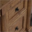 Maklaine Contemporary Engineered Wood Computer Desk in Vintage Oak