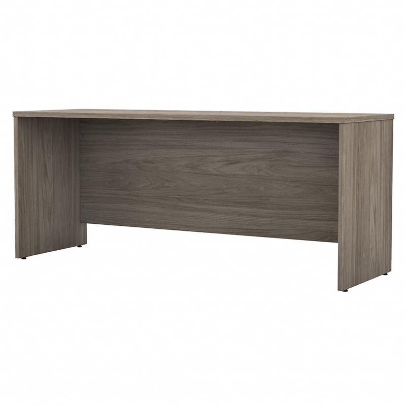 Maklaine Engineered Wood 72W x 24D Credenza Desk in Modern Hickory