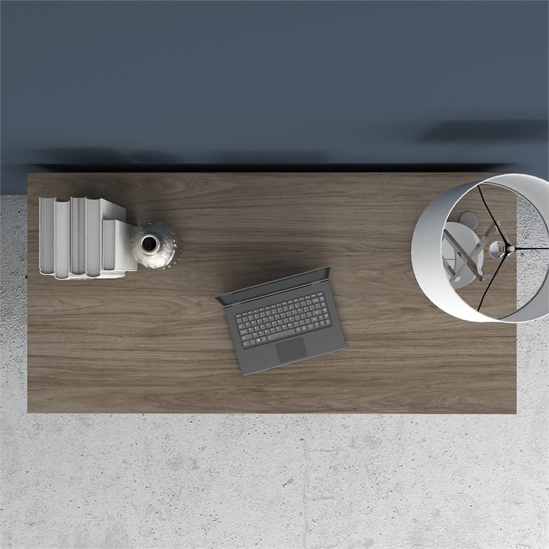 Maklaine Engineered Wood 60W x 30D Office Desk in Modern Hickory