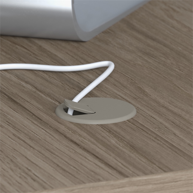 Maklaine Engineered Wood 72W x 30D Office Desk in Modern Hickory