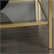 Maklaine Contemporary Metal 5 Shelf Bookcase in Satin Gold Finish