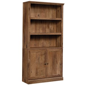 Maklaine Contemporary Engineered Wood 3-Shelf Bookcase in Vintage Oak