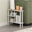 Maklaine Turn-N-Tube Slim Space Saving Storage Rack in White/White