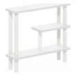 Maklaine Turn-N-Tube Slim Space Saving Storage Rack in White/White