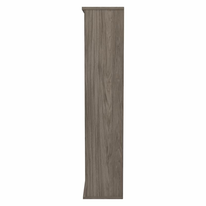Maklaine Engineered Wood Tall 5 Shelf Bookcase in Modern Hickory
